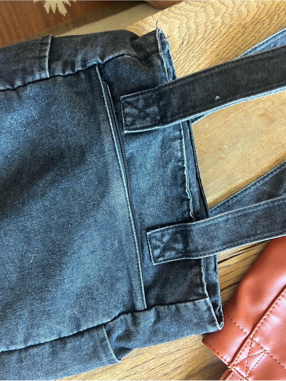 3 purse tote bags Rust black Bag - Stylish Everyday laptop denim - Picture 5 of 10